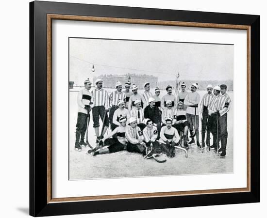 Ice-Hockey Team in St Petersburg, 1900s-Karl Karlovich Bulla-Framed Photographic Print