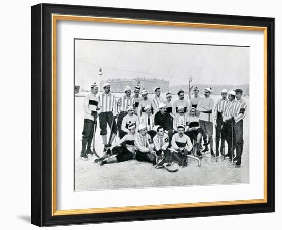 Ice-Hockey Team in St Petersburg, 1900s-Karl Karlovich Bulla-Framed Photographic Print