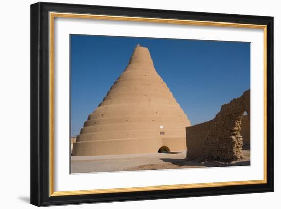 Ice house for preserving ice, Arbukuh, near Yazd, Iran, Middle East-James Strachan-Framed Photographic Print