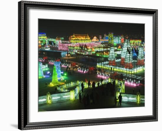 Ice Lantern Festival, Harbin, Heilongjiang Province, Northeast China, China-Kober Christian-Framed Photographic Print