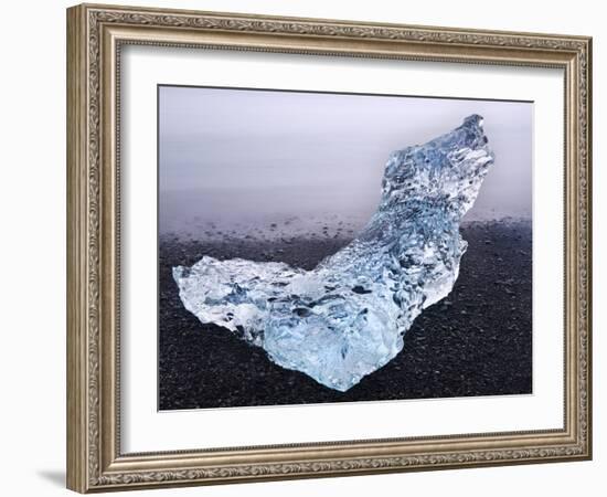 Ice on Jokulsa Beach, Iceland-Nadia Isakova-Framed Photographic Print