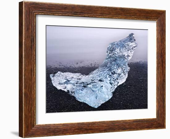 Ice on Jokulsa Beach, Iceland-Nadia Isakova-Framed Photographic Print