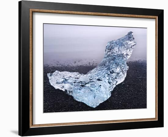 Ice on Jokulsa Beach, Iceland-Nadia Isakova-Framed Photographic Print