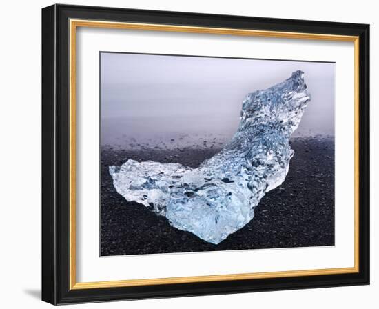 Ice on Jokulsa Beach, Iceland-Nadia Isakova-Framed Photographic Print