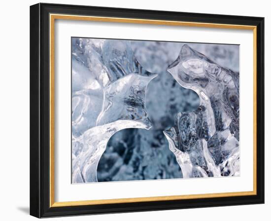 Ice on Jokulsa Beach, Iceland-Nadia Isakova-Framed Photographic Print