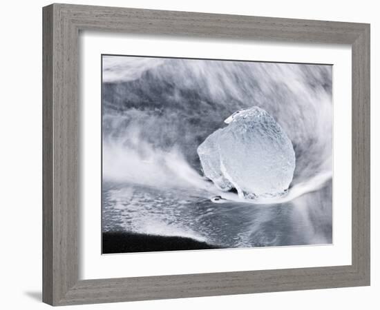 Ice on Jokulsa Beach, Iceland-Nadia Isakova-Framed Photographic Print