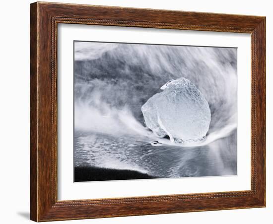 Ice on Jokulsa Beach, Iceland-Nadia Isakova-Framed Photographic Print