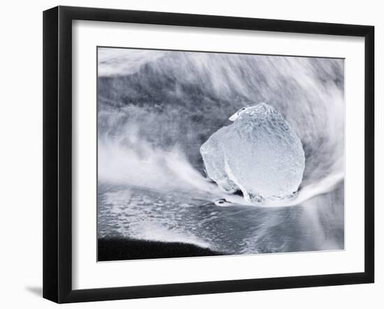 Ice on Jokulsa Beach, Iceland-Nadia Isakova-Framed Photographic Print