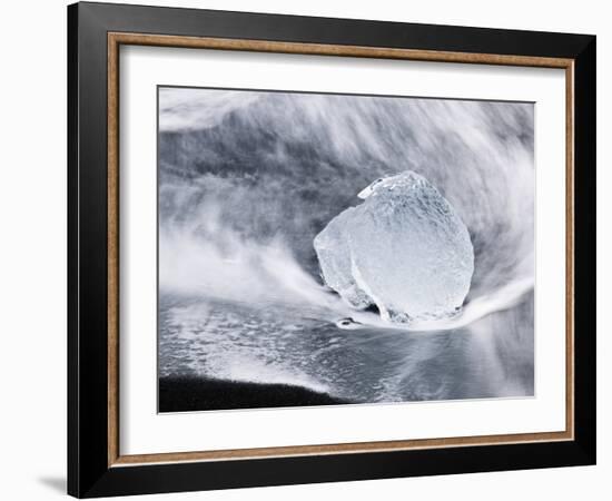 Ice on Jokulsa Beach, Iceland-Nadia Isakova-Framed Photographic Print