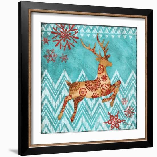 Ice Reindeer Dance I-Paul Brent-Framed Art Print