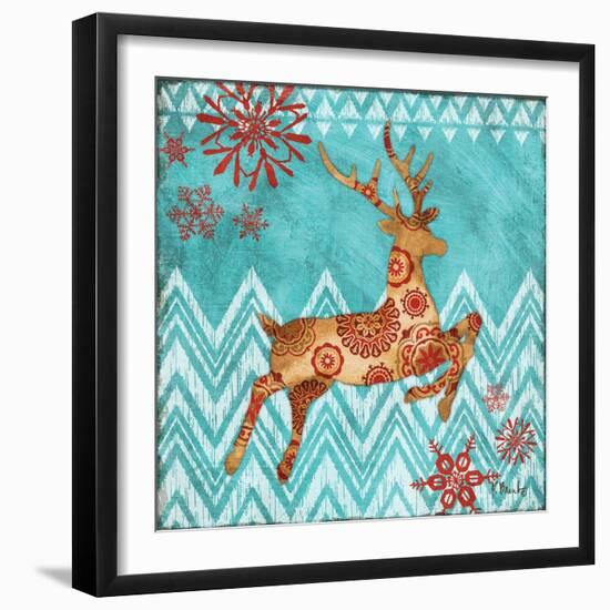 Ice Reindeer Dance I-Paul Brent-Framed Art Print