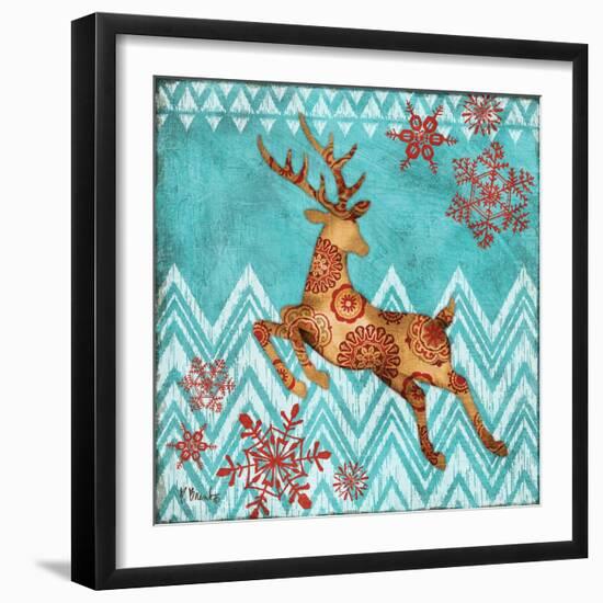 Ice Reindeer Dance II-Paul Brent-Framed Art Print