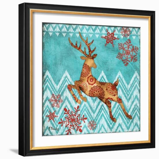 Ice Reindeer Dance II-Paul Brent-Framed Art Print