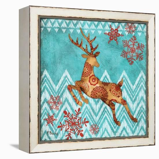 Ice Reindeer Dance II-Paul Brent-Framed Stretched Canvas