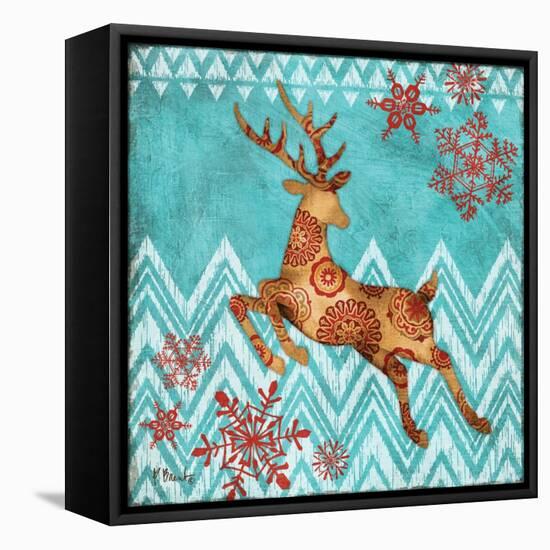 Ice Reindeer Dance II-Paul Brent-Framed Stretched Canvas