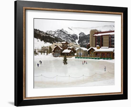 Ice Rink at Copper Mountain Ski Resort, Rocky Mountains, Colorado, USA-Richard Cummins-Framed Photographic Print