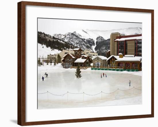 Ice Rink at Copper Mountain Ski Resort, Rocky Mountains, Colorado, USA-Richard Cummins-Framed Photographic Print