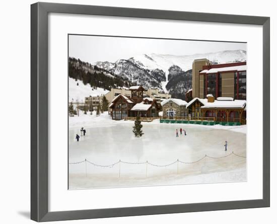 Ice Rink at Copper Mountain Ski Resort, Rocky Mountains, Colorado, USA-Richard Cummins-Framed Photographic Print