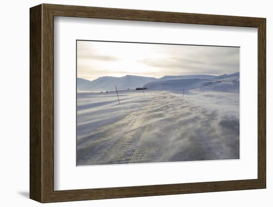 Ice Road, Adventdalen Valley at Sunrise, Longyearbyen-Stephen Studd-Framed Photographic Print
