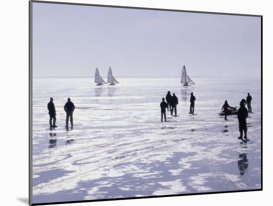 Ice Sailing-null-Mounted Photographic Print