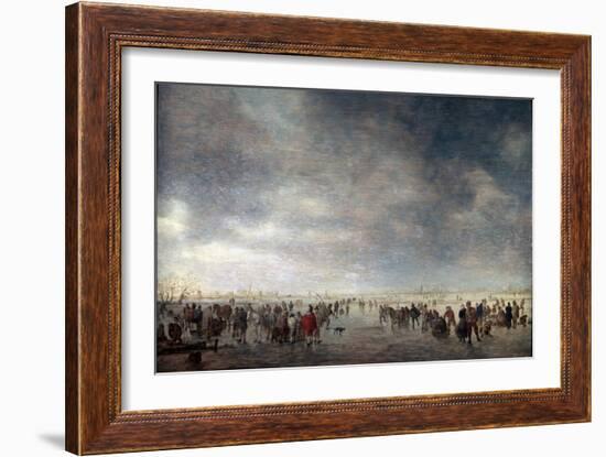 Ice Skaters, 1641-Jan Van Goyen-Framed Giclee Print