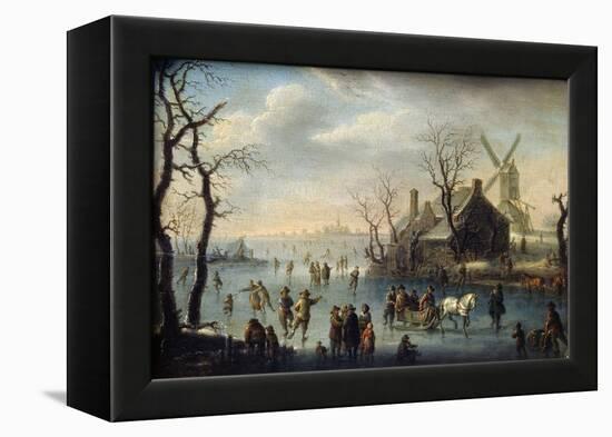 Ice Skaters, 17th Century-Klaes Molenaer-Framed Premier Image Canvas