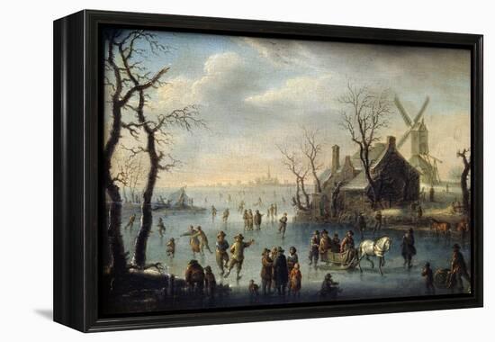 Ice Skaters, 17th Century-Klaes Molenaer-Framed Premier Image Canvas