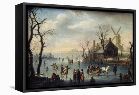 Ice Skaters, 17th Century-Klaes Molenaer-Framed Premier Image Canvas