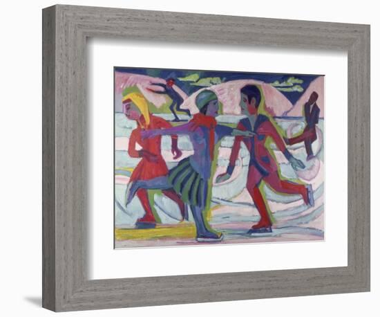 Ice-Skaters, 1924/25-Ernst Ludwig Kirchner-Framed Giclee Print