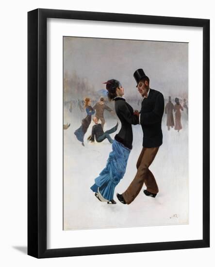 Ice Skaters, C. 1920-Max Klinger-Framed Giclee Print