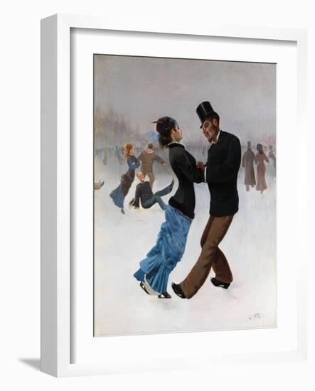 Ice Skaters, C. 1920-Max Klinger-Framed Giclee Print