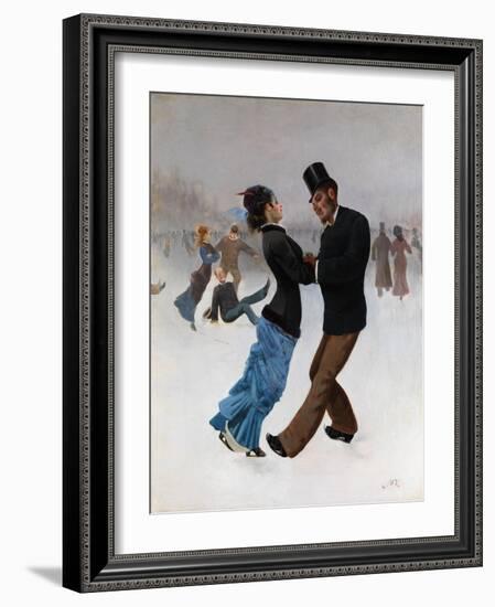 Ice Skaters, C. 1920-Max Klinger-Framed Giclee Print