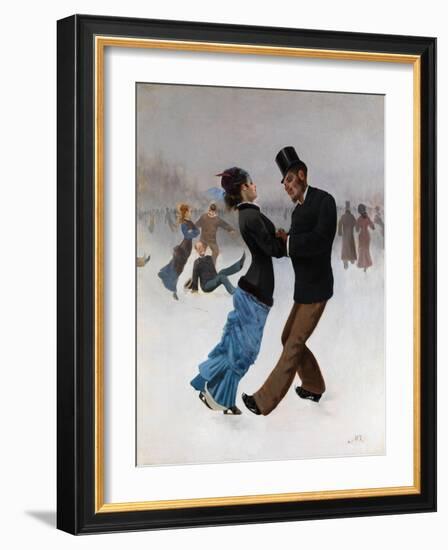 Ice Skaters, C. 1920-Max Klinger-Framed Giclee Print