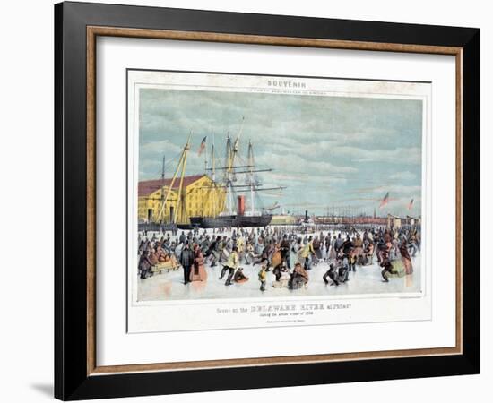 Ice Skaters, C1856-null-Framed Giclee Print