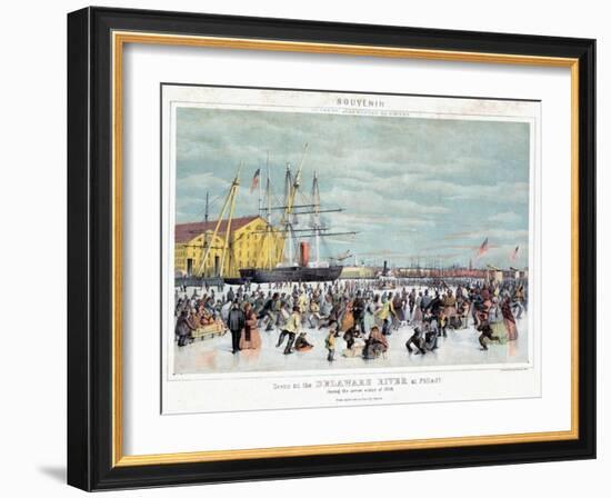 Ice Skaters, C1856-null-Framed Giclee Print