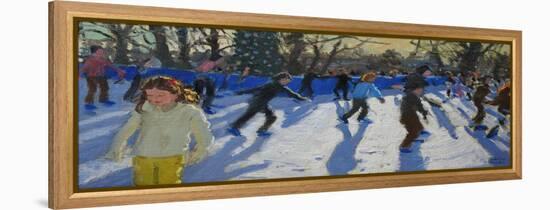 Ice Skaters, Christmas Fayre, Hyde Park, London, 2014-Andrew Macara-Framed Premier Image Canvas