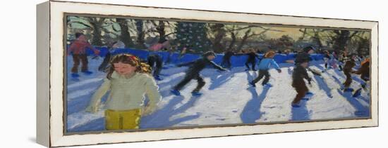 Ice Skaters, Christmas Fayre, Hyde Park, London, 2014-Andrew Macara-Framed Premier Image Canvas