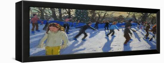 Ice Skaters, Christmas Fayre, Hyde Park, London, 2014-Andrew Macara-Framed Premier Image Canvas