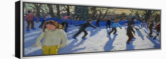 Ice Skaters, Christmas Fayre, Hyde Park, London, 2014-Andrew Macara-Framed Premier Image Canvas