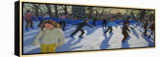 Ice Skaters, Christmas Fayre, Hyde Park, London, 2014-Andrew Macara-Framed Premier Image Canvas