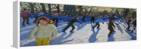 Ice Skaters, Christmas Fayre, Hyde Park, London, 2014-Andrew Macara-Framed Premier Image Canvas