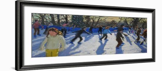 Ice Skaters, Christmas Fayre, Hyde Park, London, 2014-Andrew Macara-Framed Giclee Print