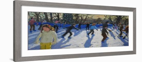 Ice Skaters, Christmas Fayre, Hyde Park, London, 2014-Andrew Macara-Framed Giclee Print