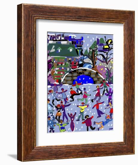 Ice Skaters II-Diana Ong-Framed Giclee Print