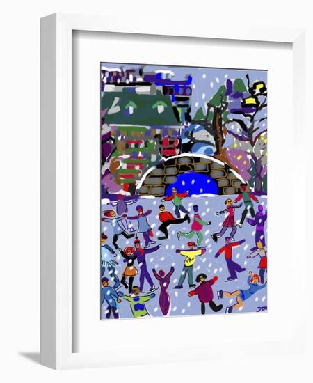 Ice Skaters II-Diana Ong-Framed Giclee Print