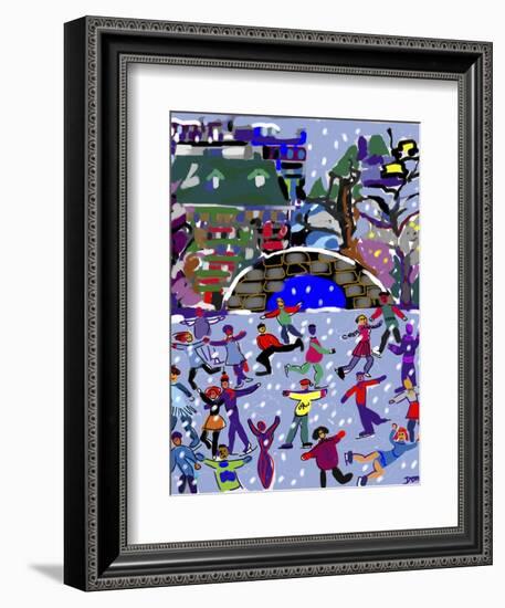 Ice Skaters II-Diana Ong-Framed Giclee Print