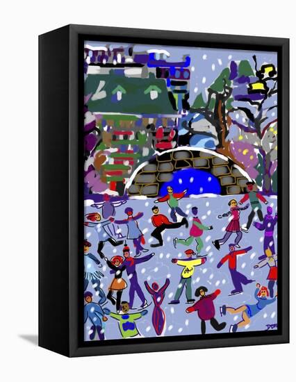 Ice Skaters II-Diana Ong-Framed Premier Image Canvas