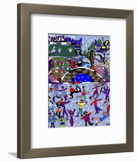 Ice Skaters II-Diana Ong-Framed Premium Giclee Print