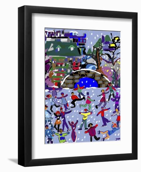 Ice Skaters II-Diana Ong-Framed Premium Giclee Print