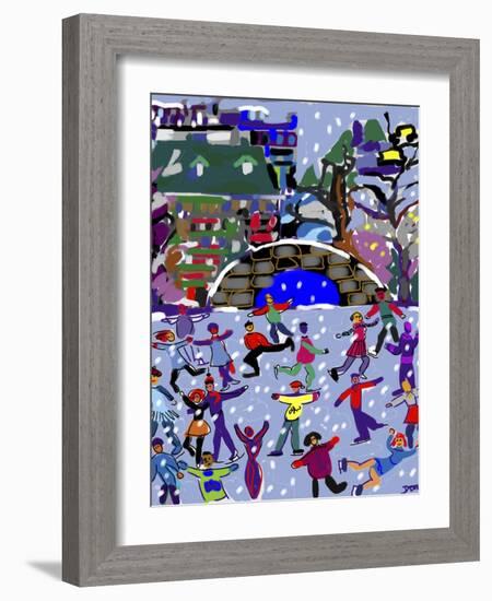 Ice Skaters II-Diana Ong-Framed Giclee Print